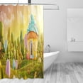 thumbnail image 2 of FREEAMG Shower Curtains Funny Easter Egg Fairy Forest Cake House Curtain，Waterproof Fabric Decor Shower Curtains for Bathroom Set with 12 Hooks, 66"x 72", 2 of 6