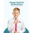 thumbnail image 2 of S.H. Churchill & Co. Ties For Boys - Necktie & Pocket Square - Pre-Tied Woven Kids Zipper Tie, School Uniforms Wedding, 2 of 2