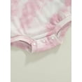 thumbnail image 7 of Baby Boy's Girl's Romper, Round Neck Long Sleeve Tie-Dye Printed One Piece Snap Closure Romper, 7 of 7