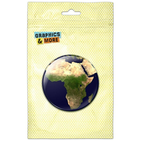 Africa Satellite View Pinback Button Pin Badge