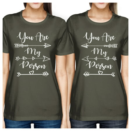 365 Printing You Are My Person Cute Best Friend Matching Cotton Shirts Dark