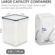 thumbnail image 2 of ZHAOCHENG Contenedores grandes de almacenamiento de alimentos de 5,2 l/176 oz, 4 piezas de plástico hermético sin BPA para harina excluyendo otros artículos, azúcar, suministros para hornear, con 24 e, 2 of 5