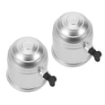 thumbnail image 1 of OUNONA 2Pcs Universal Tow Ball Cover Plated Silver Plastic with Locking Mechanism for Trailer Use, 1 of 8