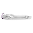 thumbnail image 3 of Auriga Fine Jewelry 925 Sterling Silver Round Cut Amethyst Engagement Ring Size 7 for Women, 3 of 5