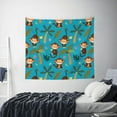 thumbnail image 6 of Balery Monkeys Swinging from Palms Pattern Tapestry 60x51 Inches - Large Wall Hanging Tapestry for Bedroom, Living Room, Dorm Decor - Artistic and Aesthetic Room Decor, 6 of 9