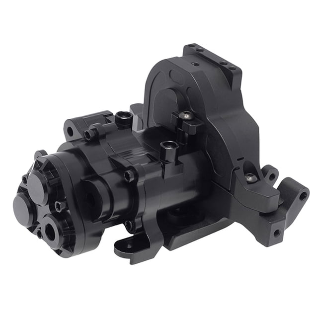 Caja de engranajes de control remoto con caja de carcasa de metal de motor Piezas de actualización fijas Reemplazar la pieza Reemplazo de la decoración de la pieza TRAXXAS TRX4 NEGRO Guardurnaity FN001071-01
