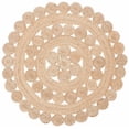thumbnail image 2 of Avgari Creation Round Rug Jute Circle Design Farmhouse Area Rug Rustic Look Braided Carpet-36 Inch (3" Feet), 2 of 4