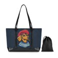 thumbnail image 7 of FORMRS Canvas Laptop Tote Bag for Women with 15.6" Computer Compartments Shoulder Handbag, Blue Dog Artist, 7 of 7