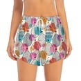 thumbnail image 2 of Honeii Easter Egg Print a Double-Layered Women's Running Short, Ideal for Gym, Tennis, and Various Activities, Complete with a Practical Pocket-Medium, 2 of 7