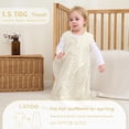 thumbnail image 5 of Baby Sleep Sack 0-24 Months, 1.5 TOG Cotton Baby Wearable Blanket With Soft Plush Dots, Newborn and Infant Warm Sleeping Sack with 2-Way Zipper, 5 of 9