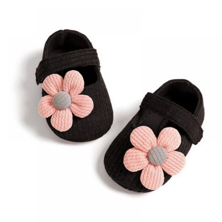 

Infant Baby Girls Slippers Flower Sneakers Cozy Fleece Booties Soft Bottom Warm Cartoon Socks Newborn Crib Shoes Soft Soled First Walkers