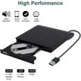 thumbnail image 5 of Aochakimg External DVD Drive, USB 3.0 CD Burner CD/DVD +/-RW Optical Drive, Slim Portable DVD CD ROM Rewriter Writer Duplicator for Laptop Desktop PC Windows 10/8/7 MacBook  (Black), 5 of 7