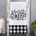 thumbnail image 3 of SPXUBZ Kitchen Towels, Black and White Buffalo Plaid Black Letters Sweet Home for Home Set of 2, 3 of 5