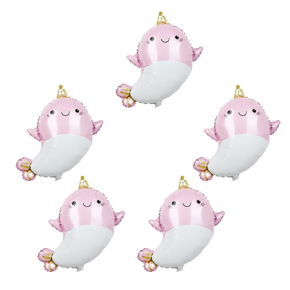 MLINS 15 pcs  Lovely Narwhal Balloon Scene Balloon Decor Birthday Decor Party Supplies