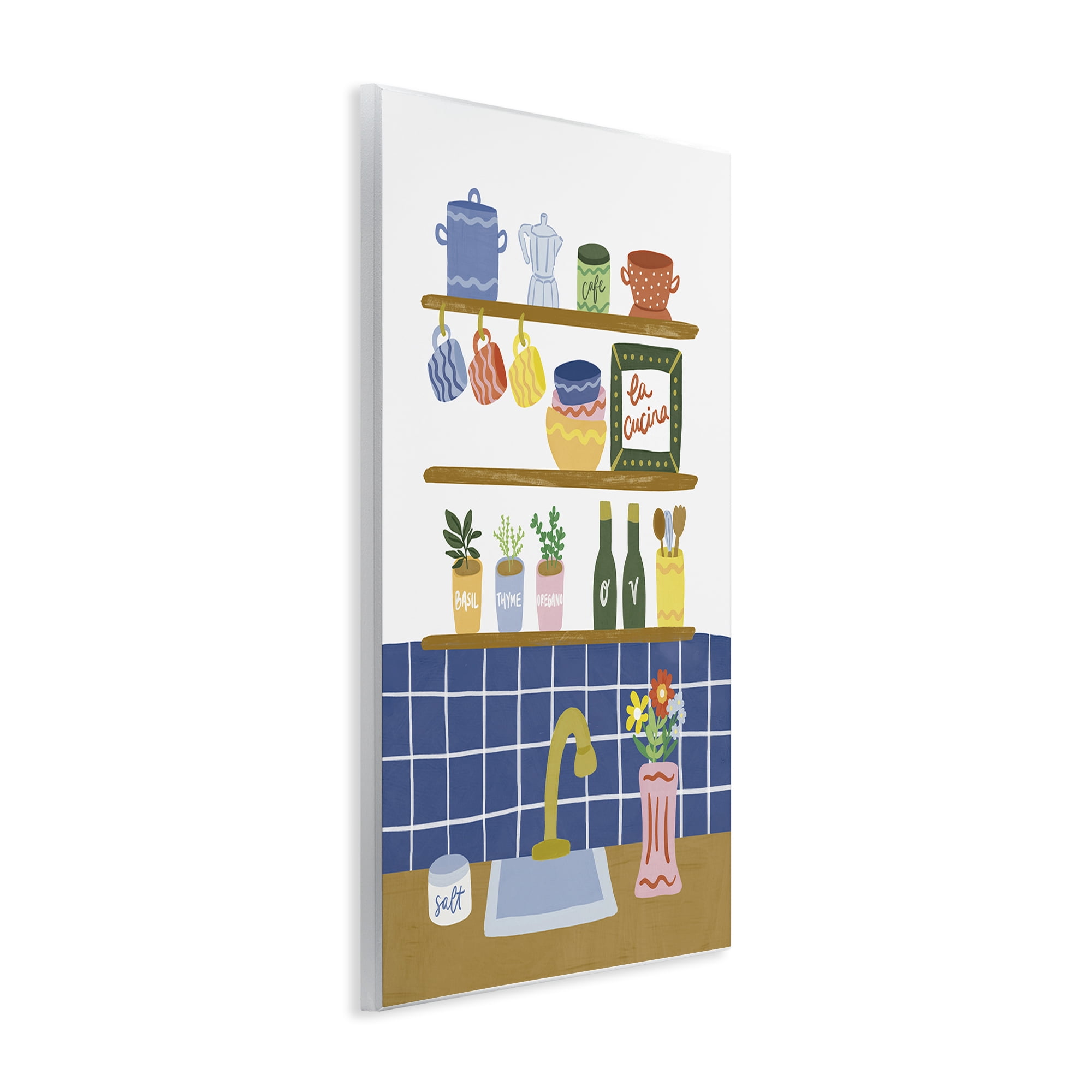 Stupell Industries Italian Kitchen Spice Rack Wall Plaque Art, design by Amanda Houston