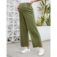 thumbnail image 2 of Maternity Pants Women's Smocked High Waisted Double Breasted Wide Leg Trousers Pregnancy Sweatpants, 2 of 5