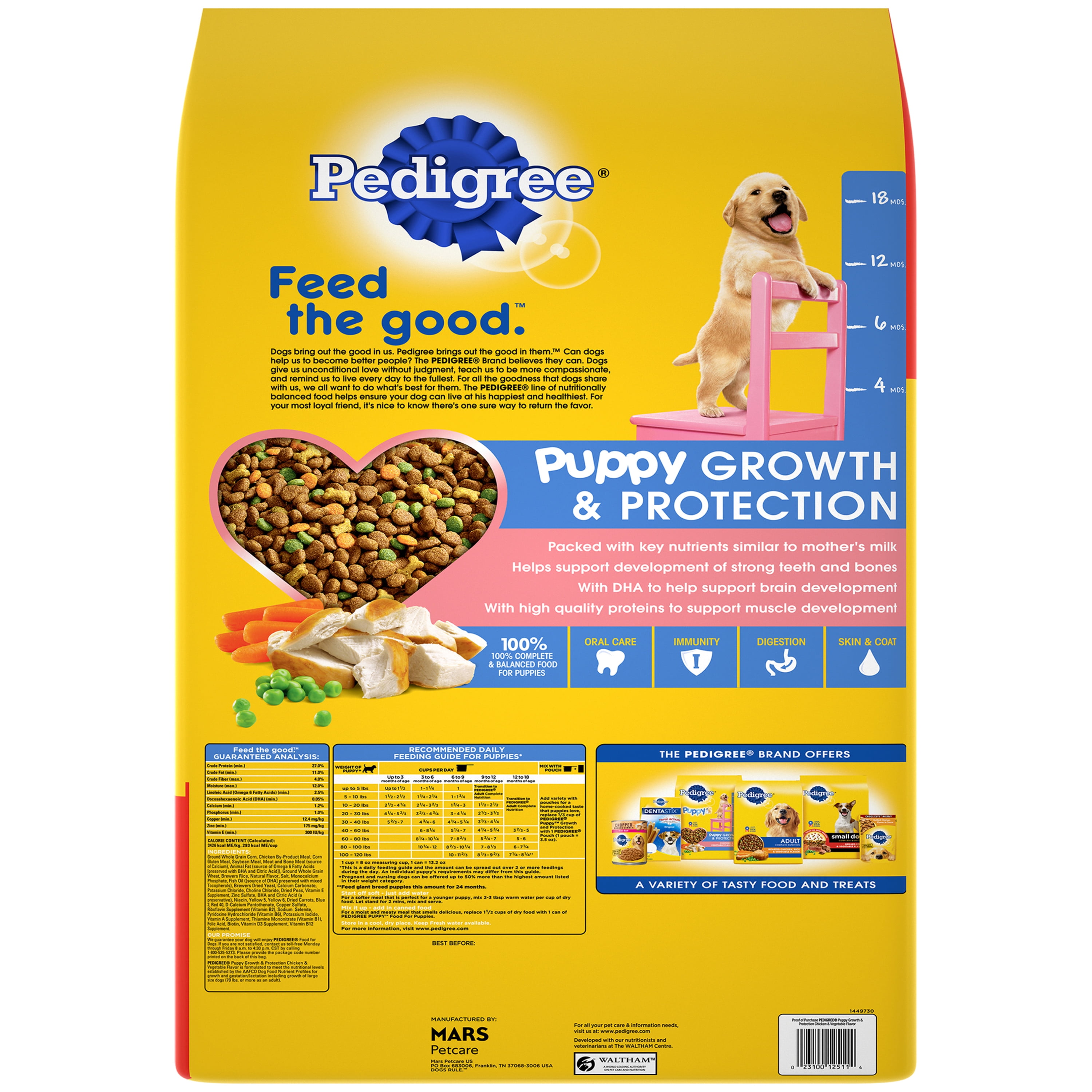 Pedigree® Growth & Protection Puppy Dry Dog Food - Healthy