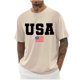 thumbnail image 1 of Camisas de Manga Larga para Hombres Imprimir Cuello Redondo Manga Corta Blusa Algodón Lino Poliéster, Camisa de Moda Casual para Hombres, 1 of 3
