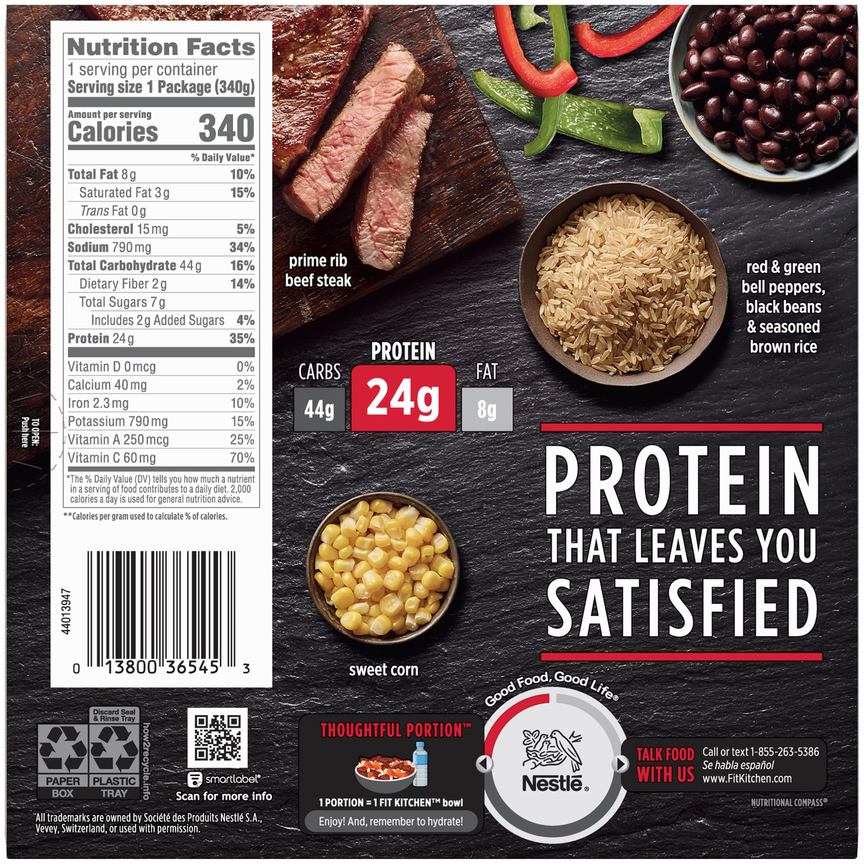 Stouffer S Fit Kitchen Protein Bowls Steak Fajita Frozen Meal Walmart Com Walmart Com