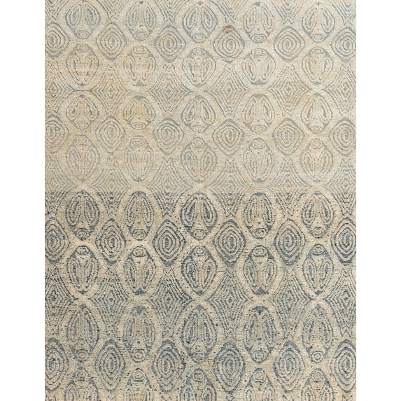 Ahgly Company Machine Washable Indoor Rectangle Abstract Khaki Green Area Rugs, 7' x 9'
