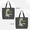 thumbnail image 2 of Pofeuu Cute Dinosaur Print Tote Bag for Women,Hobo HandBags with Zipper,Large Capacity Casual Shoulder Handbags with Inner Pockets, 2 of 7