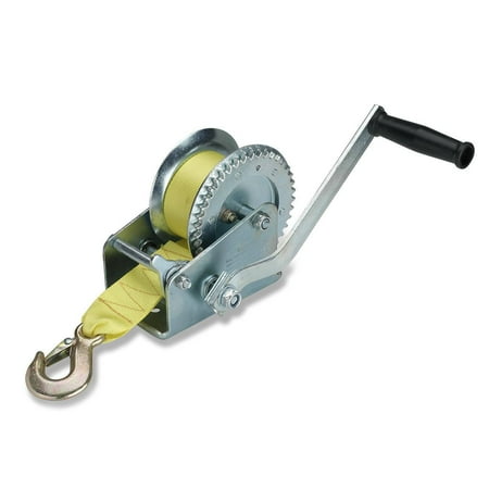 Hiltex 20694 Marine Trailer Winch, Heat Treated Steel | Ratcheting Hand Winch Action | 2000 Lb