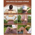 thumbnail image 3 of 45cm Lotus massage roller anti - cellulite massager Massage Kit Madero treatment roller for legs, back, body, massage tools in natural wood color, 3 of 5