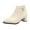 Beige, variant on Women Boots Chunky Heel Pointy Toe Ankle Short Boots with Side Zipper Fashion Casual Warm Fall Winter Shoes for Women Beige 5.5