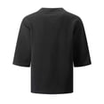 thumbnail image 4 of T Shirts for Man Summer Casual Short Sleeve Jacquard V Neck Relaxed Fit Breathable Tshirts Mens Tees, 4 of 5