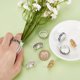 thumbnail image 3 of 10 anillos de diamantes de imitación de 5 estilos, de aleación, ajustables, de plata, elásticos, apilables, accesorios de joyería, 3 of 9