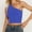 Blue, variant on Women Hot Tank Tops Spring And Summer One Shoulder Tight Tops Plain Solid Fashion Comfortable Cool Lightweihght Breathable Sleeveless Going Out Slim Fitted Camisole