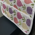 thumbnail image 3 of Turnips Microwave Oven Cover, Doodle Style Hand Drawn Veggies Stripes Waves or Zigzags Organic Foods Print, Water Resistant Organizer with Pockets Kitchen, 36" x 12", Ivory Multicolor, by Ambesonne, 3 of 4
