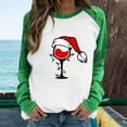 thumbnail image 2 of Fesfesfes Women's Raglan Sweatshirt Christmas Printed Long Sleeve Shirts Xmas Round Neck Casual Tops, 2 of 6