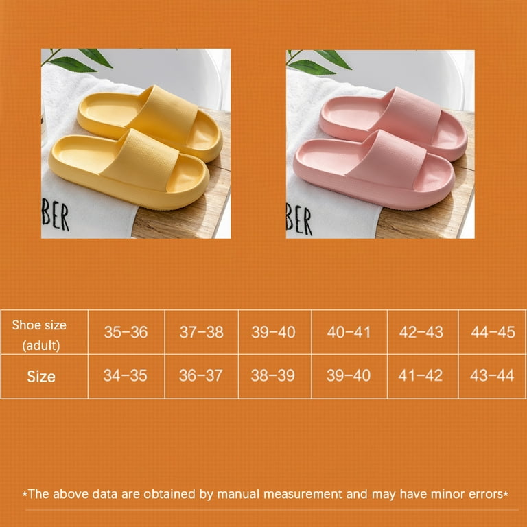Summer Indoor Women Slippers Comfortable without Grinding Feet Suitable for Going Beach Side Wear Yellow Female 37 38