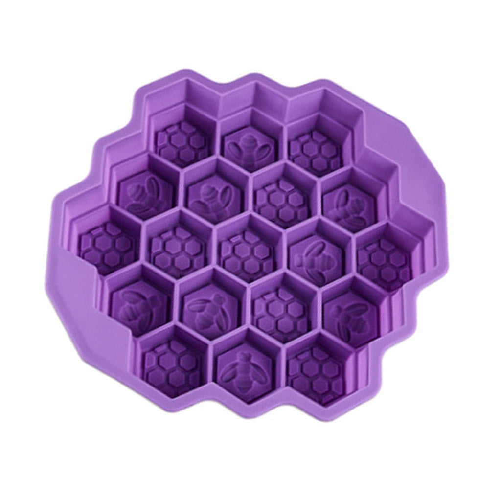 Honeycomb Cake Molds for Kids HapWay 19 Cavity Silicone Honey Comb Bees Soap Mold Cake Baking Moulds Pull-Apart Dessert Cake Pan Mold 
