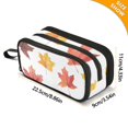 thumbnail image 4 of FORMRS Pencil Case with 3 Compartments Zipper Pouch, Elementary School Level and up, White Autumn Leaves, 4 of 8