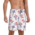 thumbnail image 2 of Wukai Lavender Flowers Men’s Short Pajama Pants With Pockets Soft Sleep Pj Shorts for Men-XX-Large, 2 of 6