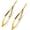 Gold, variant on 2 Pieces 4.7 Inch Embroidery Scissors Curved Eyebrow Scissors Tip Spring Action Stainless Steel Cutting Eyebrow Trimming Craft(Black)