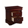 thumbnail image 4 of Simple Relax Wooden 2-Drawer Nightstand In Cherry Finish, 4 of 5