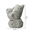 thumbnail image 5 of Cement Bird Figurine in Upright Position with Hollow Base, Small, Gray- Saltoro Sherpi, 5 of 5