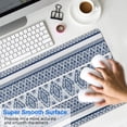 thumbnail image 4 of Long Mouse Pads for Desk,Blue and White Geometric Striped Pattern Desk Mats on Top Of Desks, Desk Mouse Pad Extra Large with 3mm Non-Slip Base and Stitched Edge for Gaming,Office,Work,Home 31.5"x15.7", 4 of 6