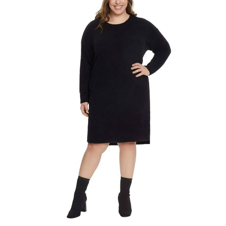 Jessica Simpson Women's Long Sleeve Fleece Dress (Black, Medium) -  Walmart.com
