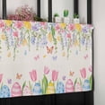 thumbnail image 6 of Spring Floral Easter Valances for Windows Farmhouse Kitchen Curtains Valances Rod Pocket Valance Curtains for Kitchen Windows Pastoral Tulip Flowers Rustic Window Valances for Bathroom 60"x18", 6 of 6