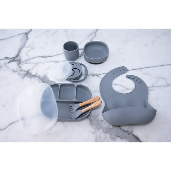 The Bambolina Boutique: Ensemble d'Alimentation Petit Boss (Gris)