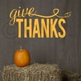 thumbnail image 3 of Give Thanks with Leaf Vinyl Lettering Wall Decal Sticker Fall Decor Thanksgiving Decals - Size: 16"H x 32"L - Color: Harvest, 3 of 5