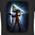 thumbnail image 2 of Junior's Puss in Boots: The Last Wish Space Poster Graphic Tee Black Medium, 2 of 3
