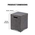 thumbnail image 3 of VENTOPYR Outdoor Hideaway Tank Table for Gas Fire Pits, Hides Standard 20lb Propane Tank Cover w Side Handles (Gray), 3 of 7
