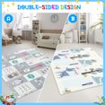 thumbnail image 3 of RELOIVE Foldable Baby Play Mat, 79x59" Waterproof Anti-Slip Foam Mat w/Travel Bag, Reversible for Floor & Travel, 3 of 10