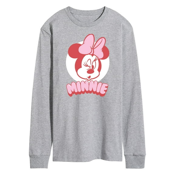 Mickey & Friends - Minnie Mouse Wink Face - Men's Long Sleeve T-Shirt