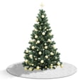 thumbnail image 1 of Falda Navidad 78/90/120 CM Copo Nieve Esponjoso para Fiesta Feliz, 1 of 9